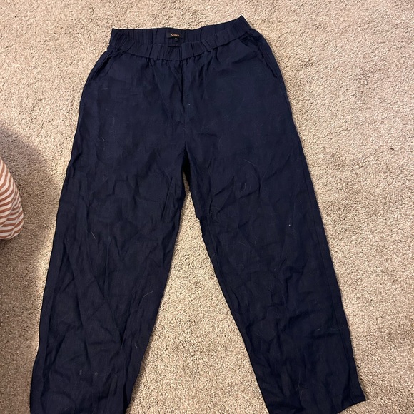 Quince European Linen Pants Dark Blue - Picture 4 of 4